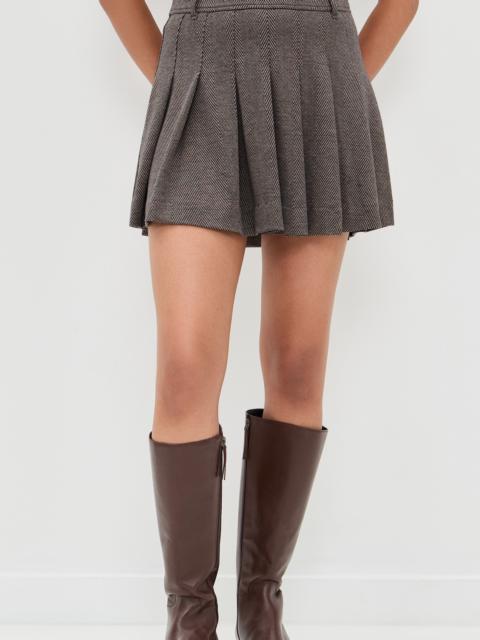 rag & bone Irina Ponte Pleated Mini Skirt