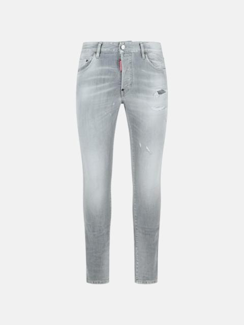 DSQUARED2 'SKATER' GREY COTTON DENIM JEANS