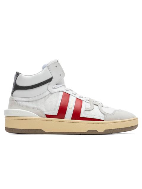 Lanvin LANVIN CLAY HIGH TOP SNEAKERS - WHITE/RED