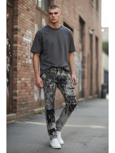 Diesel 💥SICK🔥DIESEL BLACK GOLD Bleach Nail Studded Patched Fringe