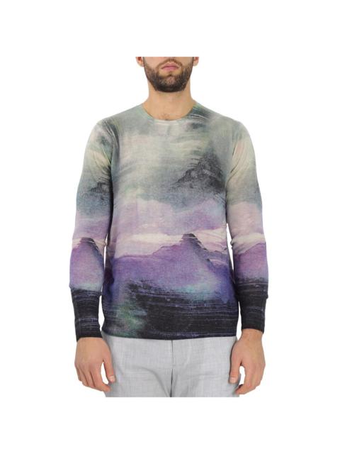 EMPORIO ARMANI Emporio Armani Men's Abstract Print Cashmere Sweater