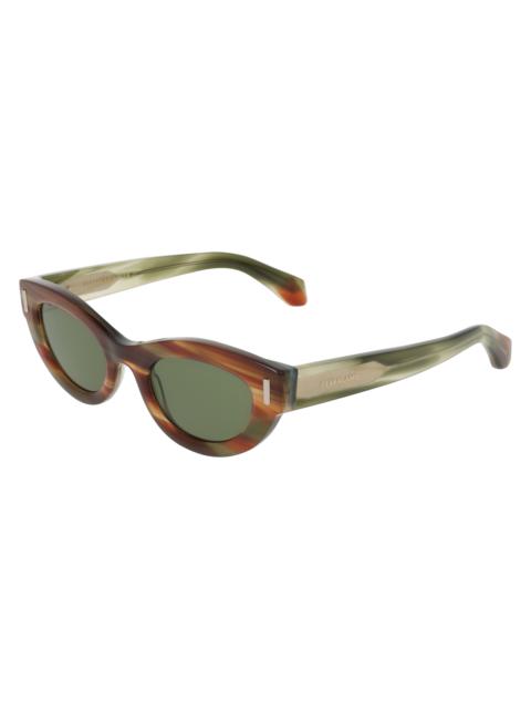 FERRAGAMO Ferragamo Green Cat Eye Ladies Sunglasses SF2062SE 280 49