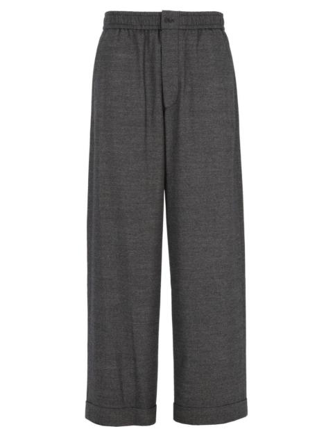 GIORGIO ARMANI Giorgio Armani Men Oversized Denim-Effect Virgin Wool And Cashmere Trousers