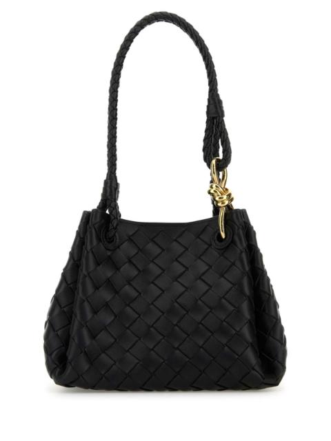 Bottega Veneta Bottega Veneta Women Black Leather Small Parachute Handbag