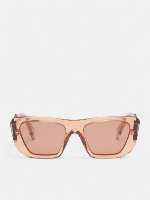 Prada Transparent Brown B18S Geometric Sunglasses