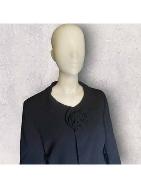 Comme Des Garçons Vintage 1991 Floral Appliqué Wool Jacket