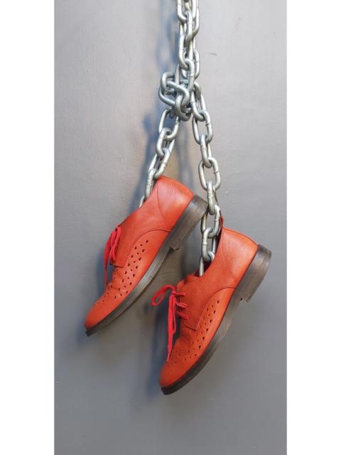 Ann Demeulemeester Ann Demeulemeester Red Leather Peek-a-boo Derby