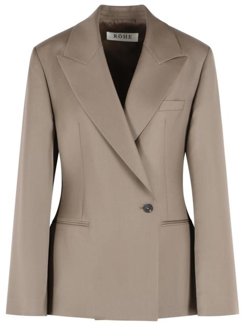 RÓHE Róhe HOURGLASS Brown Virgin Wool Blazer