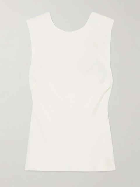 Open-back LENZING™ Lyocell and ECOVERO™-blend twill top