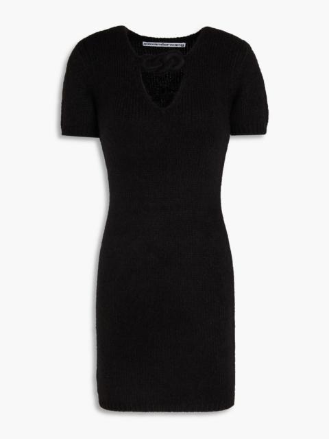 Alexander Wang Ribbed alpaca-blend mini dress