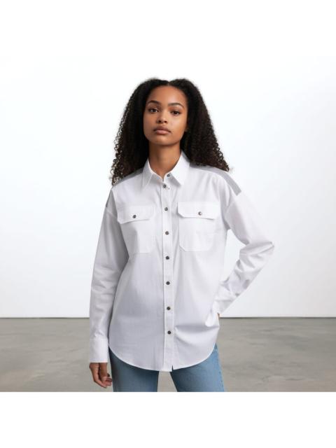 Brunello Cucinelli Brunello Cucinelli White Western-Style Shirt With Monili Detailing