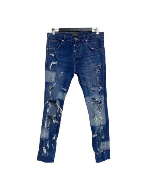 Other Designers Zara Man Trashed Jeans Skinny Ankle Zip