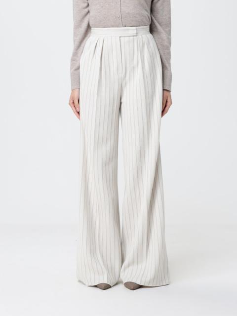 Max Mara Max Mara Women Striped Cotton Palazzo Trousers Max Mara