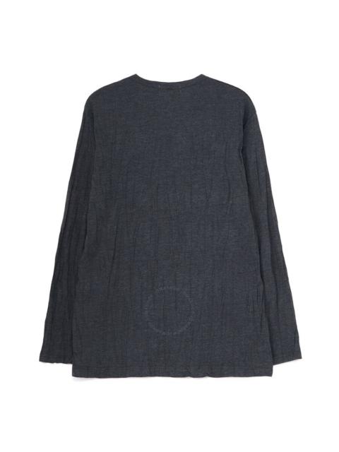 Yohji Yamamoto Vertical Wrinkled Long Sleeve T, Brand Size 3 (Large)