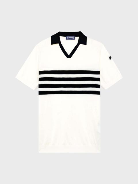 Vilebrequin Men Cotton Polo Stripe Bicolore