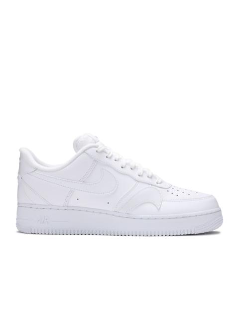 Nike AIR FORCE 1 '07 LV8 'MISPLACED SWOOSH - TRIPLE WHITE'