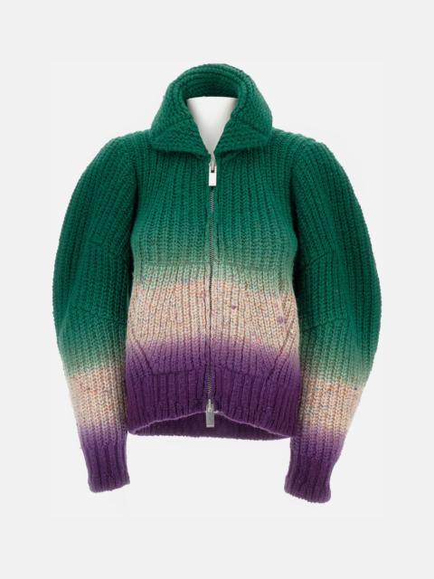 sacai Sacai Women Tie-Dye Wool Knit Blouson
