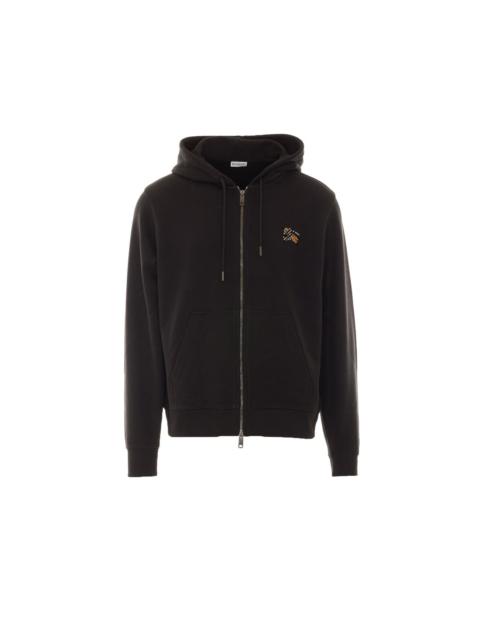 Burberry Burberry Men Check Knight Stamp Hoodie