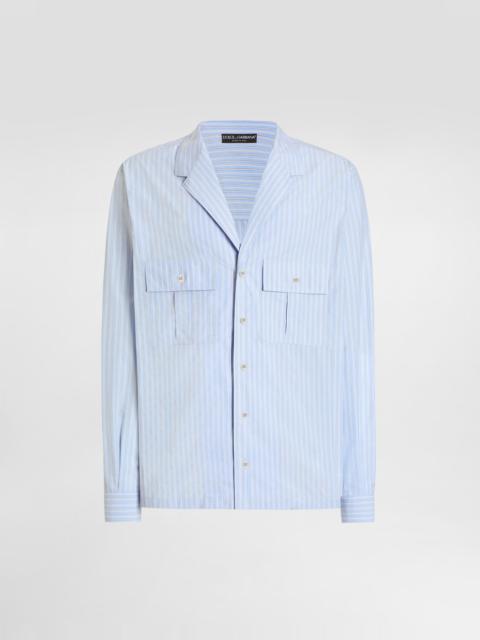 Dolce & Gabbana Striped cotton martini shirt