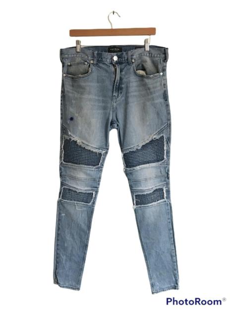 Other Designers Pacsun Biker Style Distressed Denim Stacked Skinny Jean