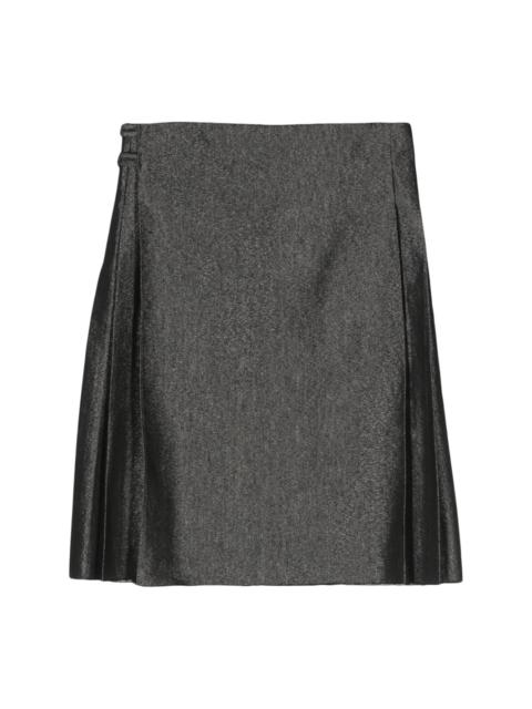 lamé mid skirt
