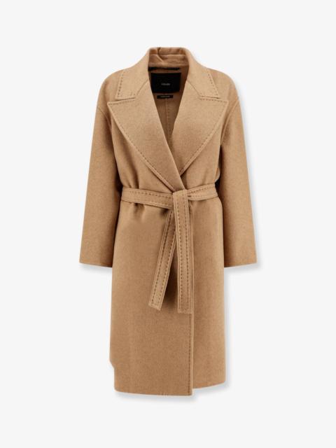 Max Mara Max Mara Valle Cashmere Coat With Belt At Waist