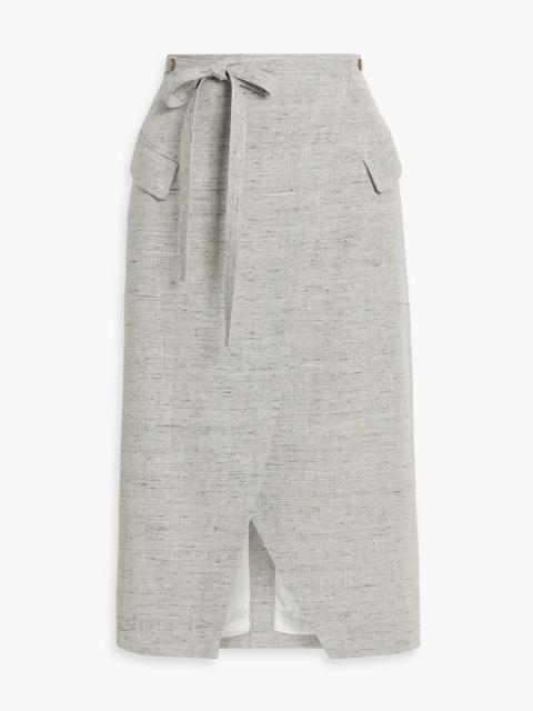 3.1 Phillip Lim Wrap-effect tweed midi skirt