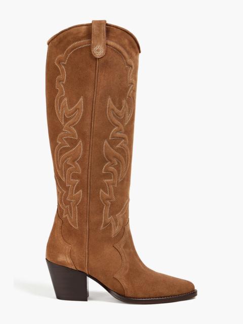 maje Suede cowboy boots