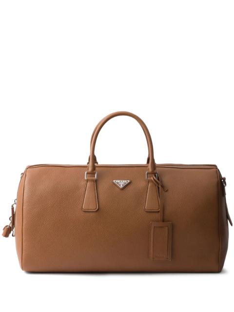 Prada Prada Textured Leather Duffle Bag