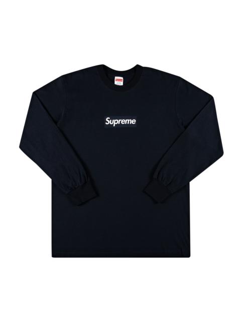 Supreme Supreme Box Logo Long-Sleeve Tee 'Navy'