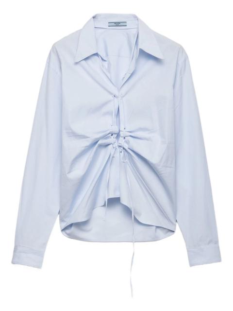 Prada lace-up shirt