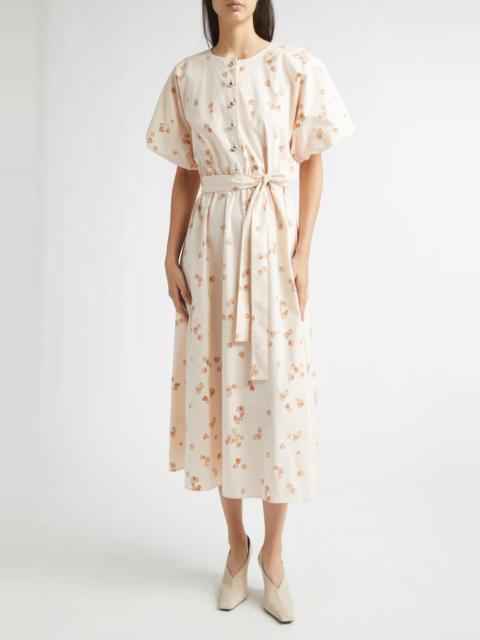 Altuzarra Altuzarra Paulina Petal Print Shirtdress in 416689 Pale Blush Ao Petals at Nordstrom