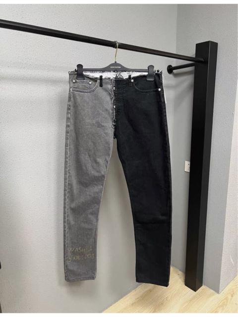 Maison Margiela Maison Margiela Dual Color Raw Cut Jeans