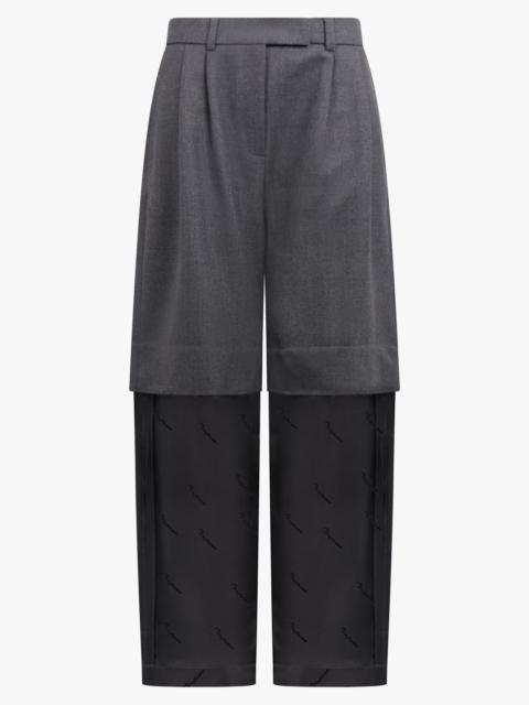 VAQUERA SUITING LAYER WIDE LEG PANT | DARK GREY