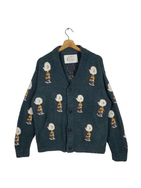 Other Designers Peanuts - Vintage Japanese Brand X Peanuts Snoopy Fleece Cardigan