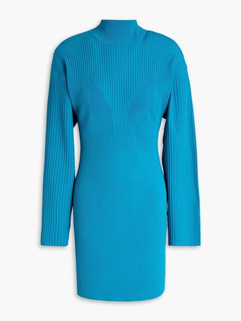 Other Designers Ribbed-knit mini dress