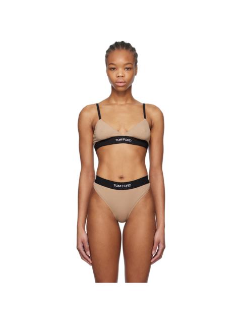 TOM FORD Beige Modal Signature Bra