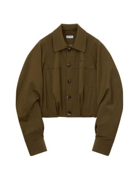 Loewe LOEWE Khaki Green Cotton and Silk Jacket New & Authentic (Wo