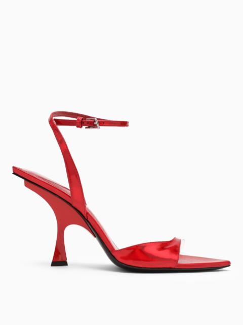The Attico Red Gg Asymmetrical Sandal