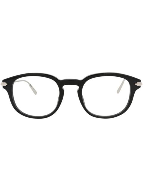 Dior Dior Round-Frame Acetate Optical Frames Black Silver Transparent (DM50030I-49-001)