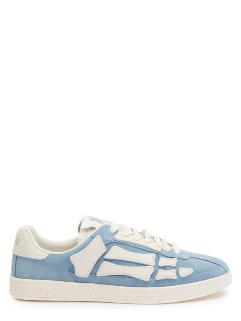 Amiri Pacific Bones Appliquéd Suede Sneakers