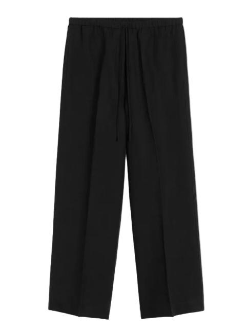 TOTEME Fluid Drawstring Trousers in Black
