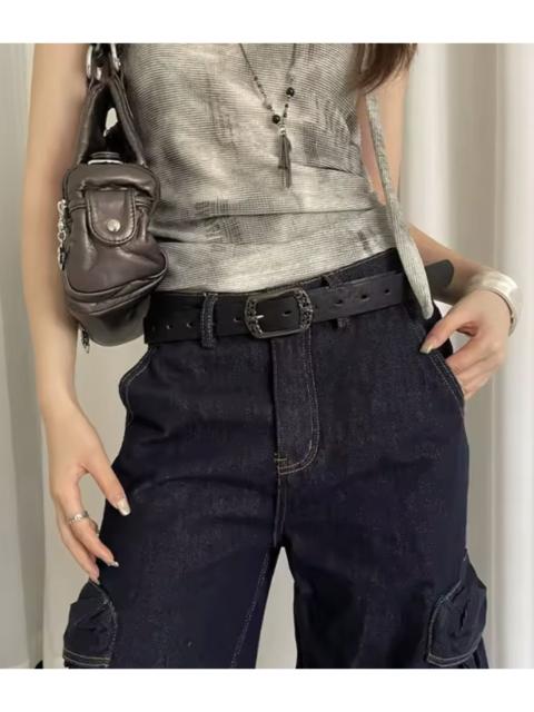 Other Designers Other - Stylish pU Leather Belt with Decorative Buckle