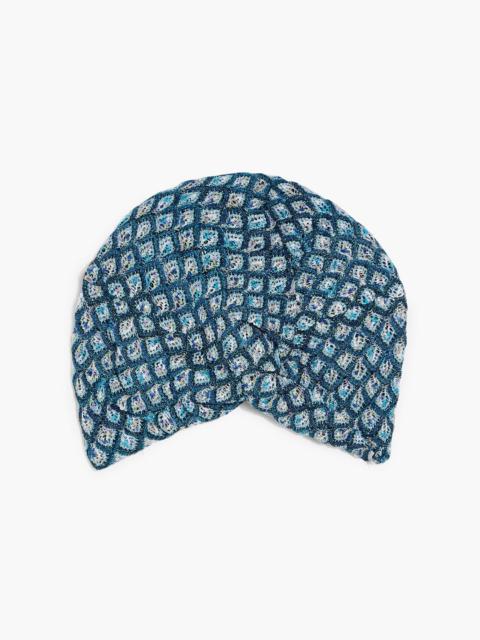 Missoni Metallic crochet-knit turban