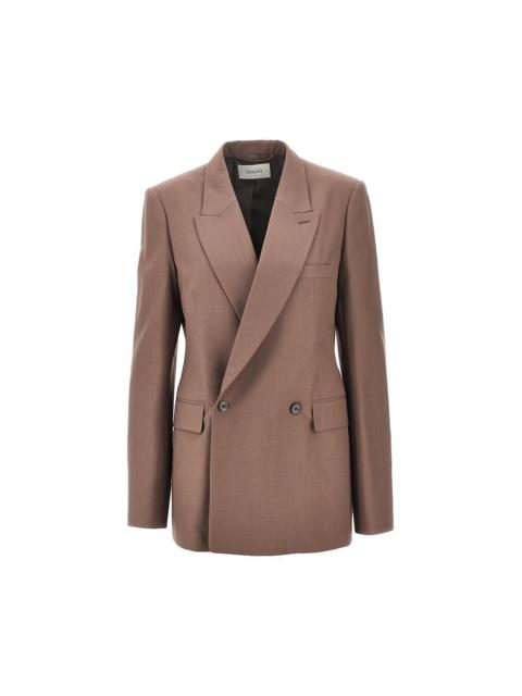 Lemaire Lemaire Tropical Wool Double-breasted Jacket Brown