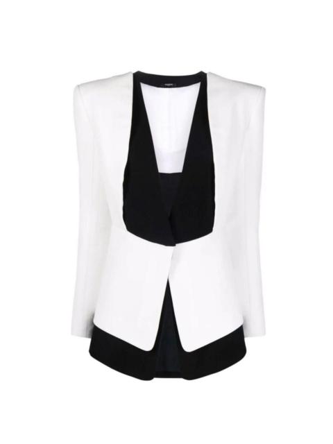 Balmain Two-tone Crepe Blazer
