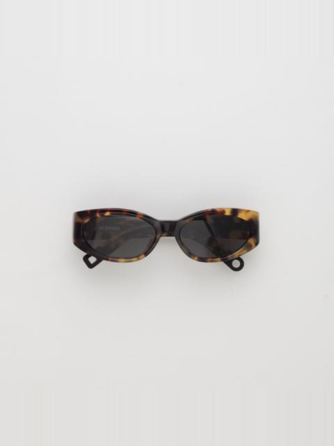 LINDA FARROW Ovalo Oval Sunglasses in Tortoiseshell