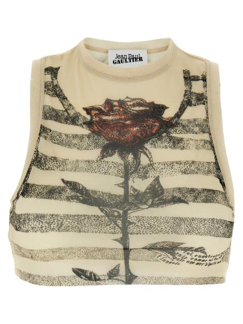 Jean Paul Gaultier Women Crop Tulle Top