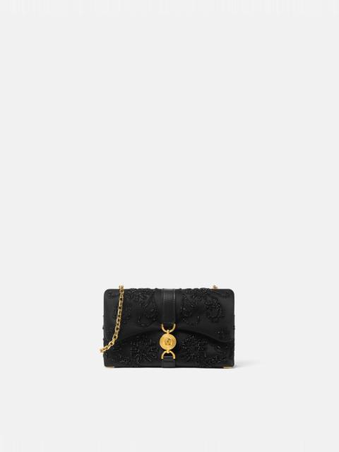 VERSACE Kleio Embroidered Satin Mini Bag