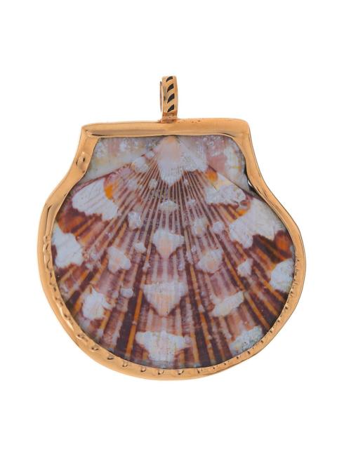 DEZSO Grande Onyx Scallop Charm